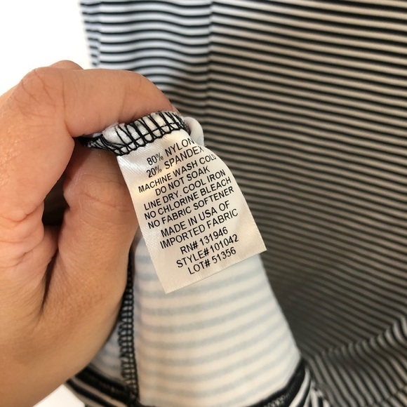 Jude Connally Striped Sheath Dress Black White Zoey Stretch Fabric Small - Picture 6 of 7